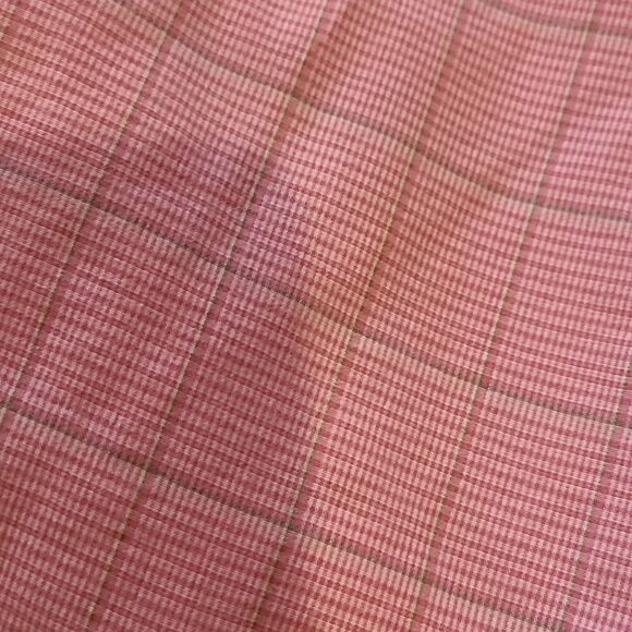 Lands end womens citton pibk and gray long sleeve button down shirt size 14 - Picture 4 of 6